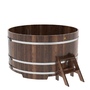 Купель BentWood круглая из лиственницы (D=1,80 м.), h=1 м. Мореная Премиум в наличии на сайте фото - 1 BentWood круглая из лиственницы (D=1,80 м.), h=1 м. Мореная Премиум купель фото фото - 1