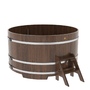 Купель BentWood овальная из дуба (D=1,80 м.), h=1 м. Мореная Премиум для бани фото - 1 BentWood овальная из дуба (D=1,80 м.), h=1 м. Мореная Премиум купель фото фото - 1