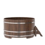 Купель BentWood овальная из дуба (D=1,80 м.), h=1 м. Мореная Премиум для бани фото - 3 BentWood овальная из дуба (D=1,80 м.), h=1 м. Мореная Премиум купель фото фото - 3