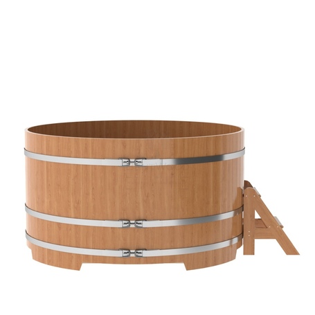 BentWood круглая из дуба (D=1,80 м.), h=1 м. Натуральная Премиум купель фото  фото - 3