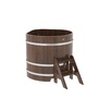 Купель BentWood угловая из дуба (1,03 х1,03 м.), h=1 м. Мореная Премиум в наличии с доставкой фото - 1 BentWood угловая из дуба (1,03 х1,03 м.), h=1 м. Мореная Премиум купель фото фото - 1