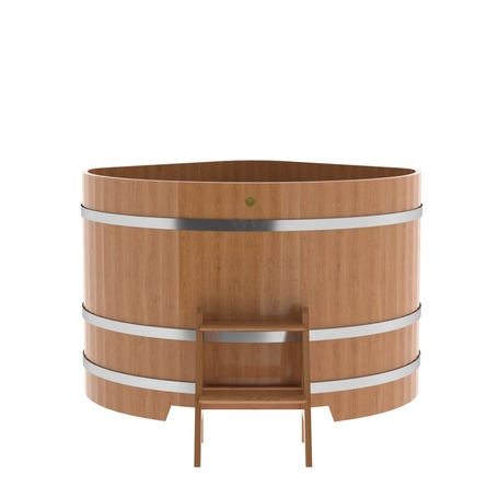 BentWood угловая из дуба (1,37 х1,37 м.), h=1 м. Натуральная Премиум купель фото  фото - 4
