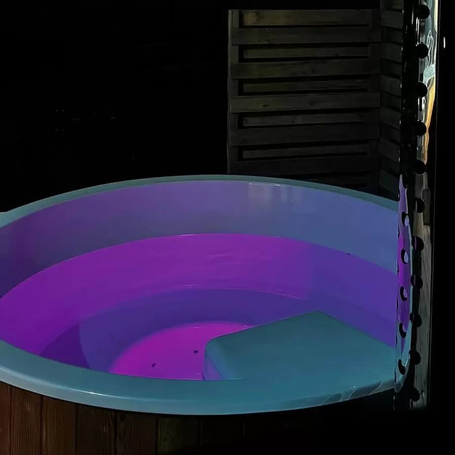 Купель Polar Spa ELITE 180 круглая с интегрированной печью для 2-4 человек (термососна светлая) фото  фото - 7
