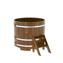 Купель BentWood круглая из лиственницы (D=1,17 м.), h=1 м. Мореная Рустик Вы можете найти у нас на сайте фото - 1 BentWood круглая из лиственницы (D=1,17 м.), h=1 м. Мореная Рустик купель фото фото - 1