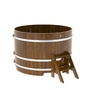 Купель BentWood круглая из лиственницы (D=1,50 м.), h=1 м. Мореная Рустик в наличии на сайте фото - 1 BentWood круглая из лиственницы (D=1,50 м.), h=1 м. Мореная Рустик купель фото фото - 1