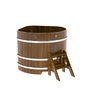 BentWood угловая из лиственницы (1,19 х1,19 м.), h=1 м. Мореная Рустик для контрастных процедур фото - 1 BentWood угловая из лиственницы (1,19 х1,19 м.), h=1 м. Мореная Рустик купель фото фото - 1