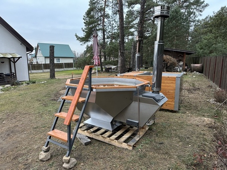 Банный чан Scandinaf Diamond 190 для 4-6 человек (нержавеющая сталь)  фото - 10
